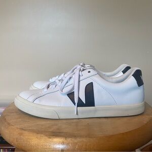 Women’s Veja Esplar Leather White Black Sneakers